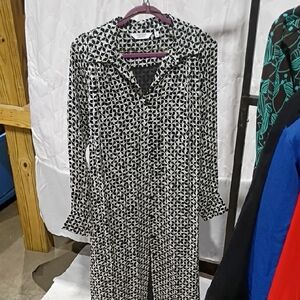 & Other Stories Monochrome Long Sleeve Dress